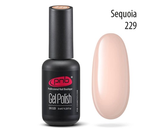 Изображение  Gel polish for nails PNB Gel Polish 8 ml, № 229, Volume (ml, g): 8, Color No.: 229