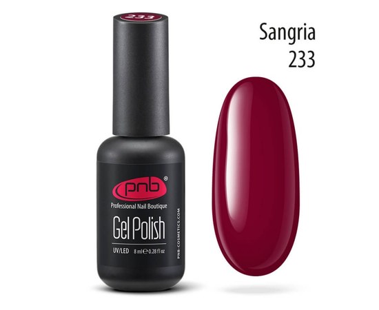Изображение  Gel polish for nails PNB Gel Polish 8 ml, № 233, Volume (ml, g): 8, Color No.: 233
