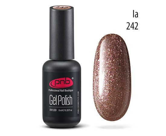 Изображение  Gel polish for nails PNB Gel Polish 8 ml, № 242, Volume (ml, g): 8, Color No.: 242