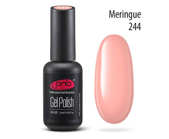 Изображение  Gel polish for nails PNB Gel Polish 8 ml, № 244, Volume (ml, g): 8, Color No.: 244