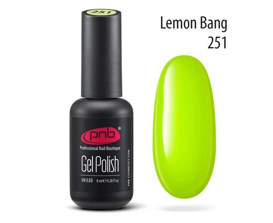 Изображение  Gel polish for nails PNB Gel Polish 8 ml, № 251, Volume (ml, g): 8, Color No.: 251