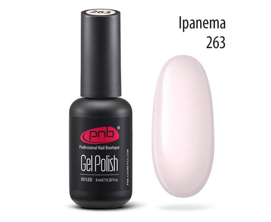 Изображение  Gel polish for nails PNB Gel Polish 8 ml, № 263, Volume (ml, g): 8, Color No.: 263