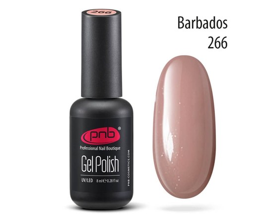 Изображение  Gel polish for nails PNB Gel Polish 8 ml, № 266, Volume (ml, g): 8, Color No.: 266