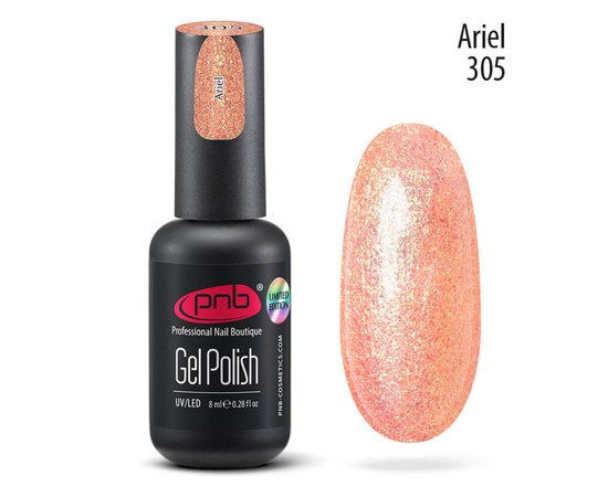 Изображение  Gel polish for nails PNB Gel Polish 8 ml, № 305, Volume (ml, g): 8, Color No.: 305