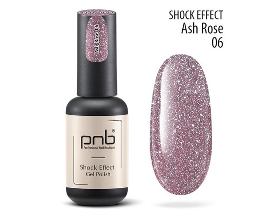 Изображение  Gel polish for nails PNB Shock Effect 8 ml, № 06 Ash Rose, Color No.: 6