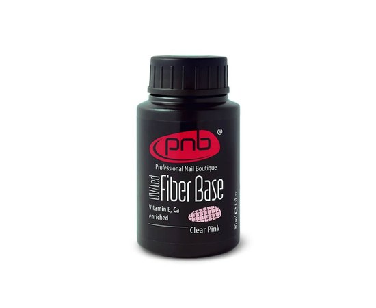 Изображение  Base with nylon fibers PNB Fiber Base 30 ml, Clear Pink