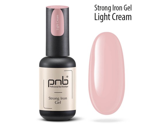 Изображение  Гель конструирующий Стронг Айрон PNB Sculpting Strong Iron Gel Light Cream, 8 мл, Объем (мл, г): 8, Цвет №: Cream