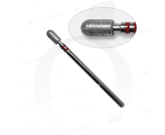 Зображення  Алмазна насадка "Мікрофон" PNB Diamond nozzle cylindrical rounded, 7 мм