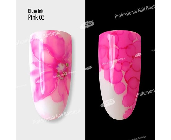 Изображение 2 Aqua ink for nail design PNB Blur ink 4 ml, № 03 Pink