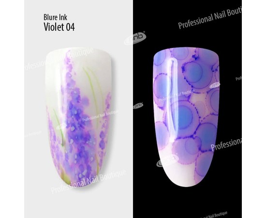 Изображение 2 Аква-чернила для дизайна ногтей PNB Blur ink 4 мл, № 04 Violet