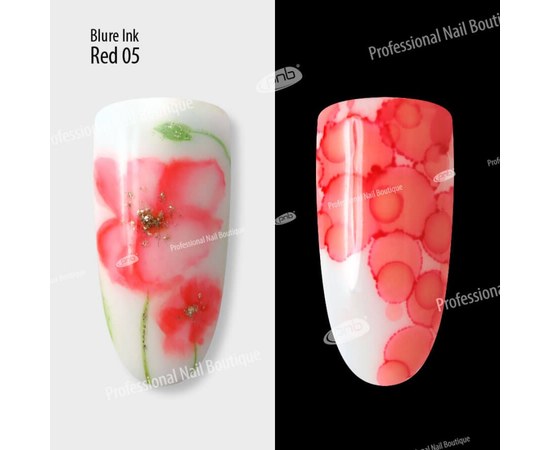 Изображение 2 Aqua-ink for nail design PNB Blur ink 4 ml, № 05 Red