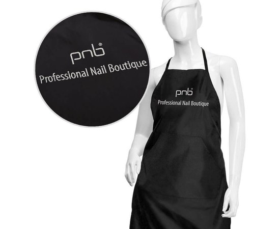 Изображение  Apron for manicurist PNB logo embroidery red-black