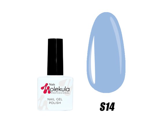 Изображение  Гель-лак для ногтей Nails Molekula Gel Polish 11 мл, № S14 Blue Sparkle, Объем (мл, г): 11, Цвет №: S14