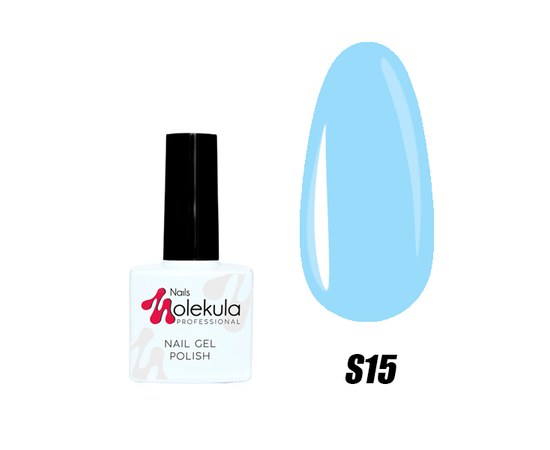 Изображение  Nails Molekula Gel Polish 11 ml, No. S15 Blue ocean, Volume (ml, g): 11, Color No.: S15