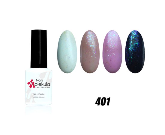 Изображение  Гель-лак для ногтей Nails Molekula Opal Vulcanic 6 мл, № 401, Объем (мл, г): 6, Цвет №: 401