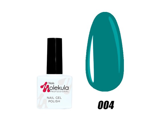 Зображення  Гель-лак для нігтів Nails Molekula Gel Polish № 04 Лазурний, Об'єм (мл, г): 11, Цвет №: 004