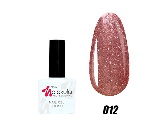 Зображення  Гель-лак для нігтів Nails Molekula Gel Polish № 12 Рожеве мерехтіння, Об'єм (мл, г): 11, Цвет №: 012