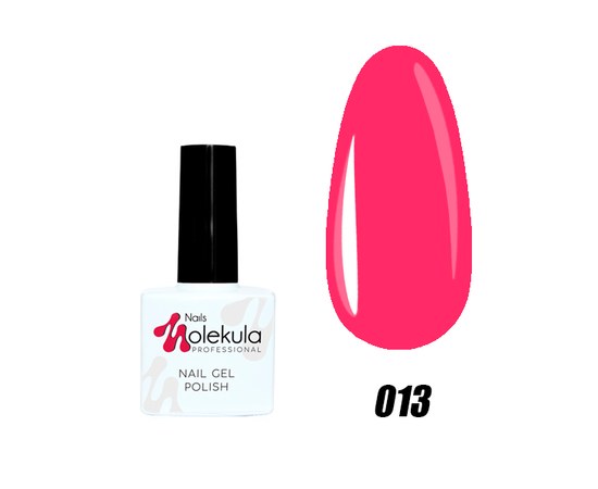 Зображення  Гель-лак для нігтів Nails Molekula Gel Polish № 13 Яскраво-рожевий неон, Об'єм (мл, г): 11, Цвет №: 013