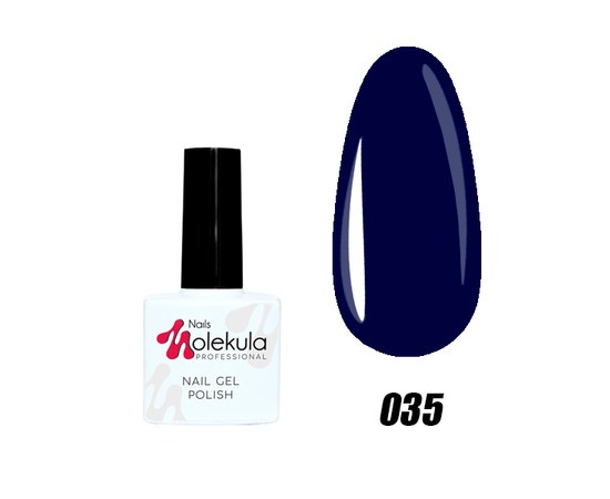Изображение  Nails Molekula Gel Polish 11 ml, No. 035 Dark blue pearl, Volume (ml, g): 11, Color No.: 35