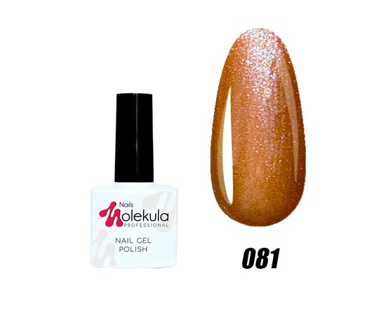 Зображення  Гель-лак для нігтів Nails Molekula Gel Polish №81 Хамелеон коричневий із зеленим відливом, Об'єм (мл, г): 11, Цвет №: 081