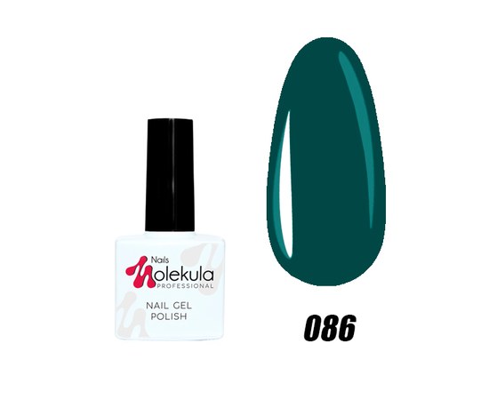 Изображение  Nails Molekula Gel Polish 11 ml, № 086 Dark Emerald, Volume (ml, g): 11, Color No.: 86