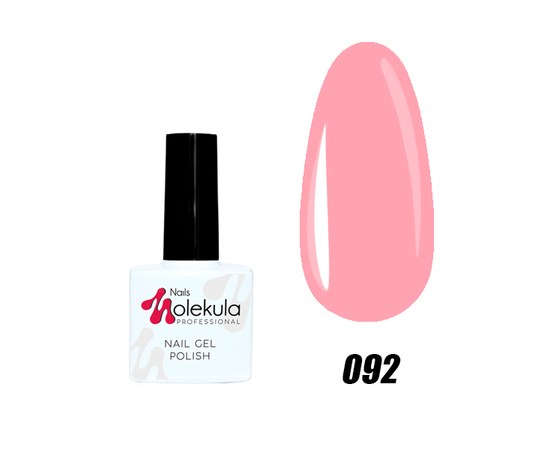 Зображення  Гель-лак для нігтів Nails Molekula Gel Polish № 92 Світло-рожевий, Об'єм (мл, г): 11, Цвет №: 092
