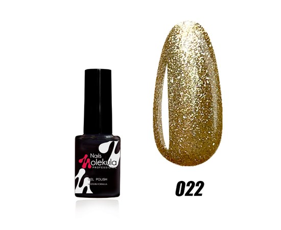 Изображение  Nails Molekula Gel Polish 6 ml, № 022 Golden shimmer, Volume (ml, g): 6, Color No.: 22