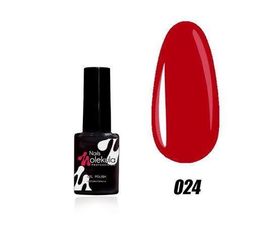 Изображение  Gel polish for nails Nails Molekula Gel Polish 6 ml, № 024 Red classic, Volume (ml, g): 6, Color No.: 24