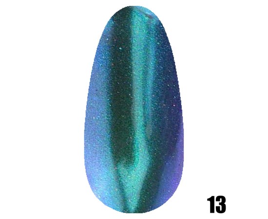 Изображение  Зеркальная пудра Molekula №13 (Зелено-голубая)