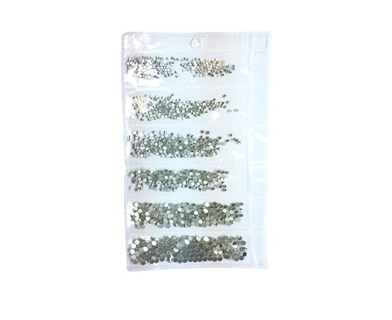 Изображение  Stones Nails Molekula Set 6 sizes Crystal (1440 pcs)
