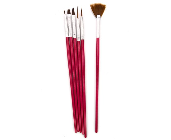 Изображение  Set of brushes for nail art YRE VICKY, flat 4 pcs