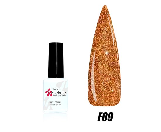 Изображение  Gel polish for nails Nails Molekula Flash Effect 8.5 ml, № F09, Volume (ml, g): 45054, Color No.: F09