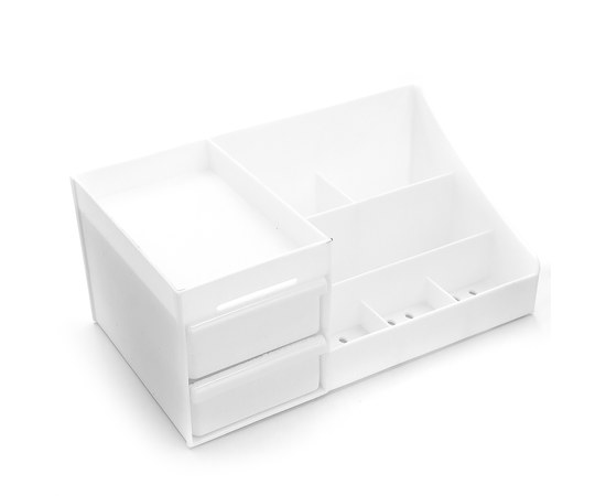 Изображение  Cosmetics container for 6 cells and a chest of drawers for 2 drawers white