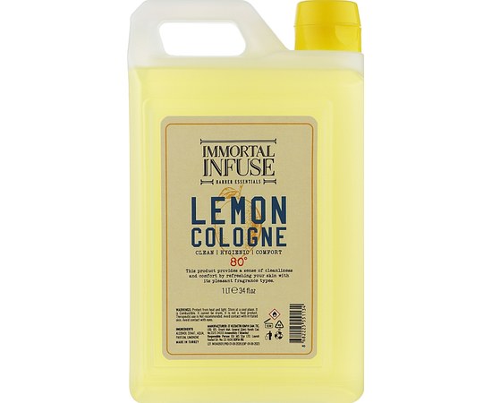 Зображення  Одеколон після гоління чоловічий Immortal Infuse Lemon Cologne 1 л