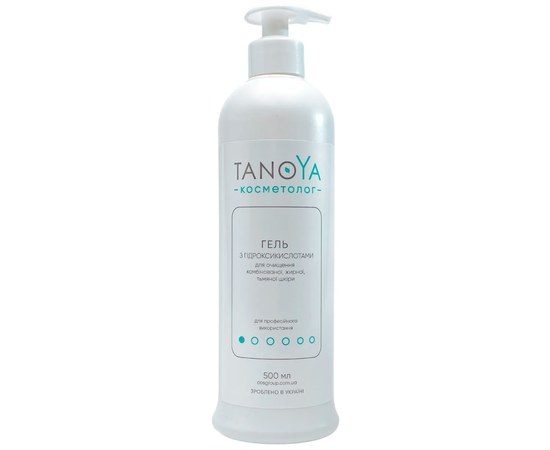 Изображение  Gel with hydroacids for cleansing combination, oily, dull skin TANOYA, 500 ml