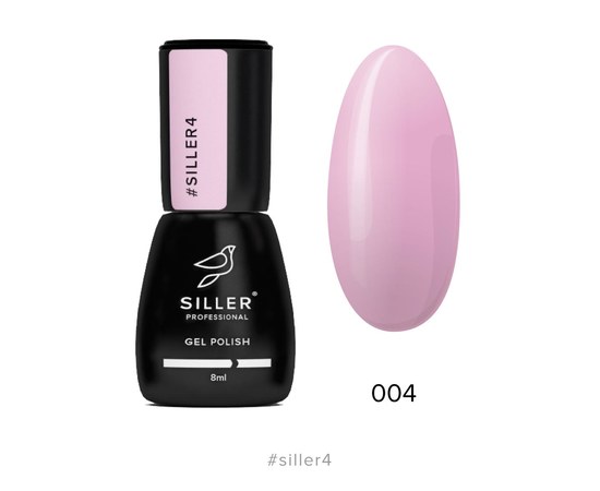 Изображение  Gel polish for nails Siller Professional Classic No. 004 (cherry flowers), 8 ml, Volume (ml, g): 8, Color No.: 4