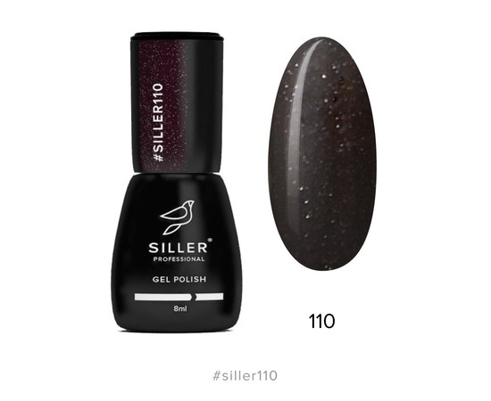 Зображення  Гель-лак для нігтів Siller Professional Classic №110 (гіркий шоколад), 8 мл, Об'єм (мл, г): 8, Цвет №: 110