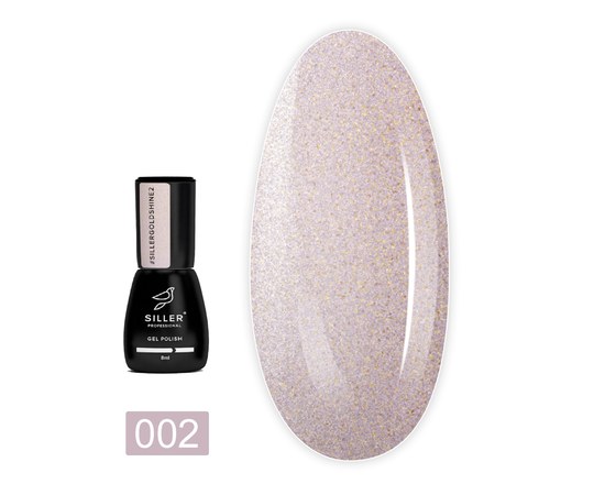 Изображение  Gel polish for nails Siller Professional Gold Shine №02, 8 ml, Volume (ml, g): 8, Color No.: 2
