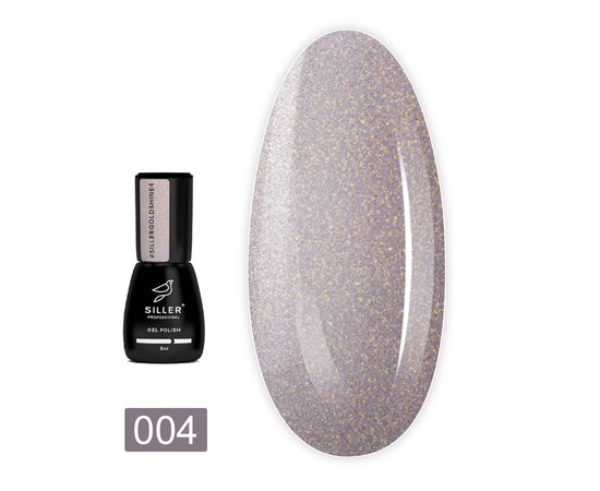 Изображение  Gel polish for nails Siller Professional Gold Shine №04, 8 ml, Volume (ml, g): 8, Color No.: 4