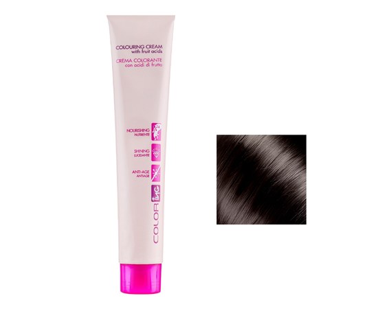 Изображение  Cream hair dye ING Prof Coloring Cream 60 ml 3 dark chestnut, Volume (ml, g): 60, Color No.: 3