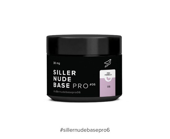 Зображення  Siller Nude Base Pro №6 камуфлююча кольорова база (пилово-бузковий), 30 мл, Об'єм (мл, г): 30, Цвет №: 06