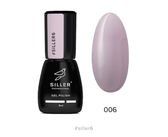 Зображення  Гель-лак для нігтів Siller Professional Classic №006 (попелясто-рожевий), 8 мл, Об'єм (мл, г): 8, Цвет №: 006