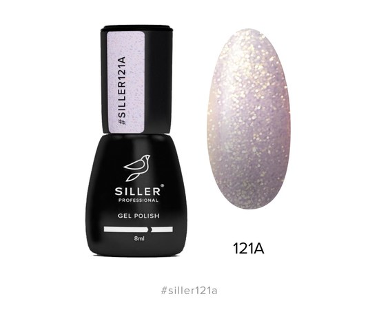 Изображение  Gel polish for nails Siller Professional Classic No. 121A (mother-of-pearl with microshine), 8 ml, Volume (ml, g): 8, Color No.: 121A