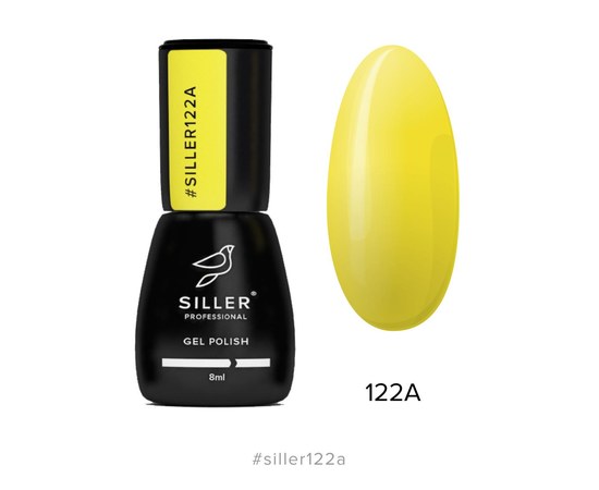 Изображение  Gel polish for nails Siller Professional Classic No. 122A (bright yellow), 8 ml, Volume (ml, g): 8, Color No.: 122A