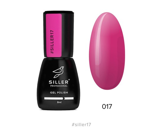 Зображення  Гель-лак для нігтів Siller Professional Classic №017 (класичний рожевий), 8 мл, Об'єм (мл, г): 8, Цвет №: 017