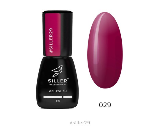 Зображення  Гель-лак для нігтів Siller Professional Classic №029 (темно-рожевий), 8 мл, Об'єм (мл, г): 8, Цвет №: 029