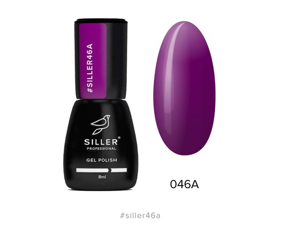 Зображення  Гель-лак для нігтів Siller Professional Classic №046А (сливовий), 8 мл, Об'єм (мл, г): 8, Цвет №: 046А