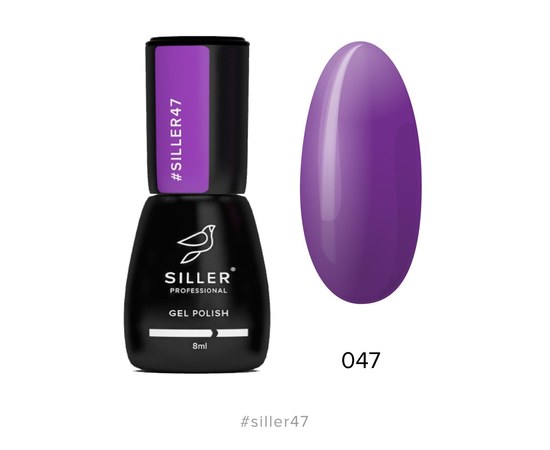 Зображення  Гель-лак для нігтів Siller Professional Classic №047 (яскравий фіолетовий), 8 мл, Об'єм (мл, г): 8, Цвет №: 047