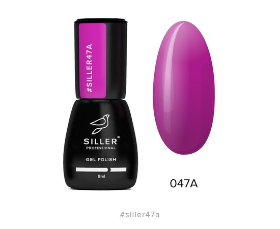 Зображення  Гель-лак для нігтів Siller Professional Classic №047А (яскрава фуксія), 8 мл, Об'єм (мл, г): 8, Цвет №: 047А