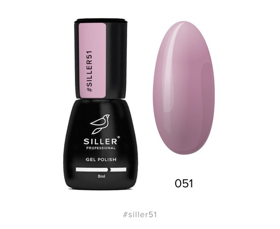 Зображення  Гель-лак для нігтів Siller Professional Classic №051 (попеляста троянда), 8 мл, Об'єм (мл, г): 8, Цвет №: 051